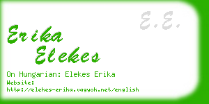 erika elekes business card